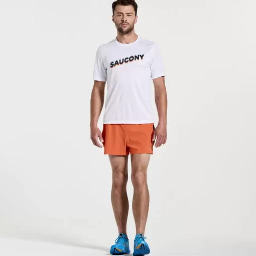 Tops | Clothing*saucony Men's Stopwatch Graphic Short Sleeve White Graphic