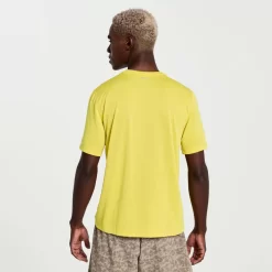 Tops | Clothing*saucony Men's Stopwatch Graphic Short Sleeve Sulphur Heather Graphic