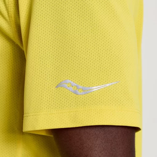 Tops | Clothing*saucony Men's Stopwatch Graphic Short Sleeve Sulphur Heather Graphic