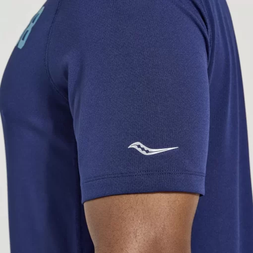 Tops | Clothing*saucony Men's Stopwatch Graphic Short Sleeve Sodalite Graphic