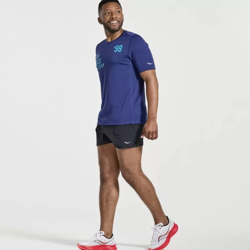 Tops | Clothing*saucony Men's Stopwatch Graphic Short Sleeve Sodalite Graphic