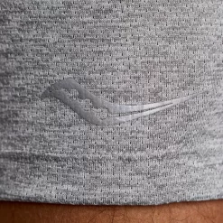 Tops | Clothing*saucony Men's Stopwatch Graphic Short Sleeve Light Grey Heather Graphic