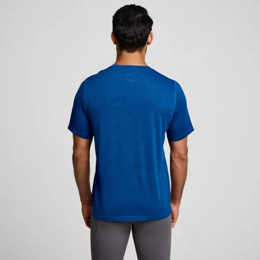 Tops | Clothing*saucony Men's Stopwatch Graphic Short Sleeve Indigo Heather Graphic