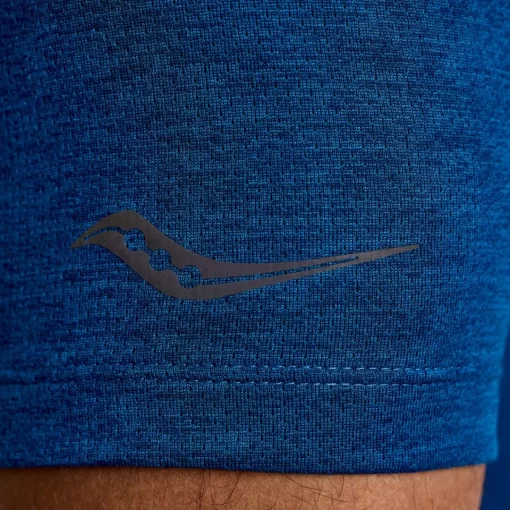 Tops | Clothing*saucony Men's Stopwatch Graphic Short Sleeve Indigo Heather Graphic