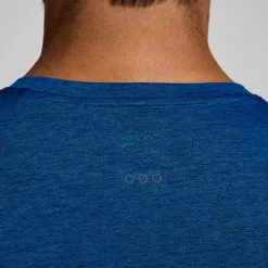 Tops | Clothing*saucony Men's Stopwatch Graphic Short Sleeve Indigo Heather Graphic