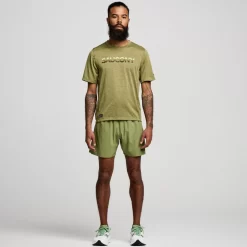 Tops | Clothing*saucony Men's Stopwatch Graphic Short Sleeve Glade Heather Graphic