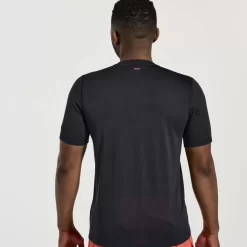 Tops | Clothing*saucony Men's Stopwatch Graphic Short Sleeve Black Graphic
