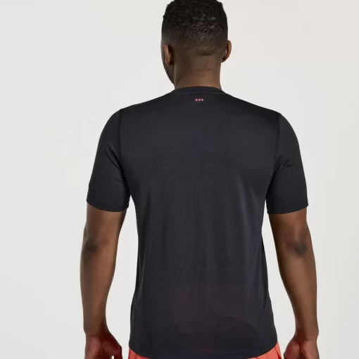 Tops | Clothing*saucony Men's Stopwatch Graphic Short Sleeve Black Graphic