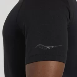 Tops | Clothing*saucony Men's Stopwatch Graphic Short Sleeve Black Graphic