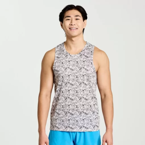 Clothing | Apparel*saucony Men's Stopwatch Graphic Singlet Lunar Rock Camo Print