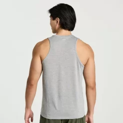 Clothing | Apparel*saucony Men's Stopwatch Graphic Singlet Light Grey Heather Graphic