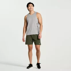 Clothing | Apparel*saucony Men's Stopwatch Graphic Singlet Light Grey Heather Graphic