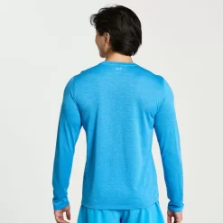 Tops | Clothing*saucony Men's Stopwatch Long Sleeve Azure Heather