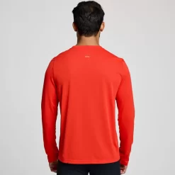 Tops | Clothing*saucony Men's Stopwatch Long Sleeve Infrared