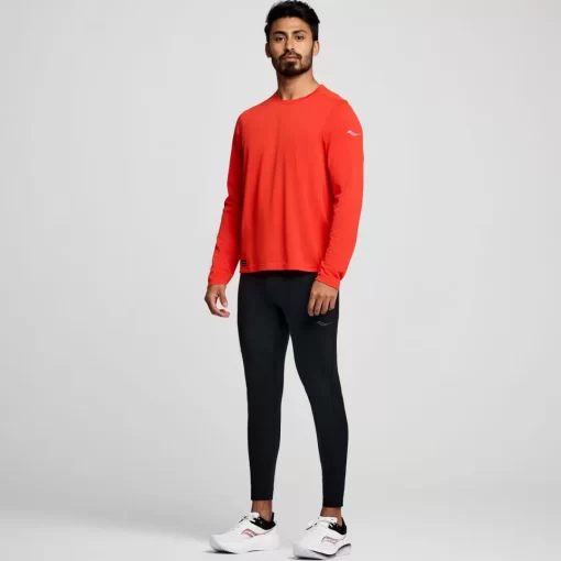 Tops | Clothing*saucony Men's Stopwatch Long Sleeve Infrared