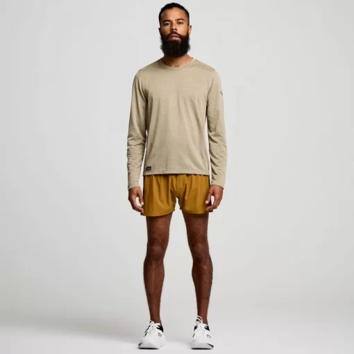 Tops | Clothing*saucony Men's Stopwatch Long Sleeve Coffee Heather