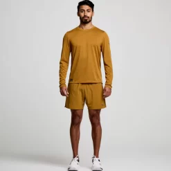 Tops | Clothing*saucony Men's Stopwatch Long Sleeve Bronze Heather