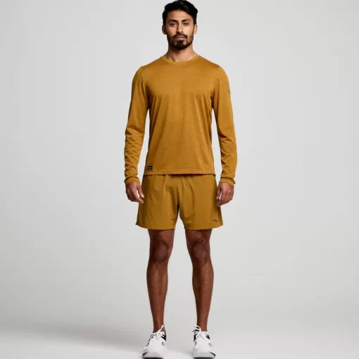 Tops | Clothing*saucony Men's Stopwatch Long Sleeve Bronze Heather