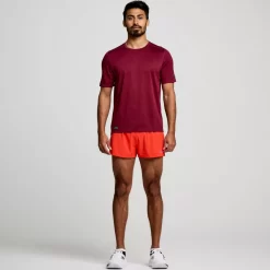 Tops | Clothing*saucony Men's Stopwatch Short Sleeve Sundown Heather