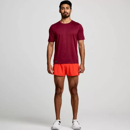 Tops | Clothing*saucony Men's Stopwatch Short Sleeve Sundown Heather
