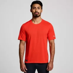 Tops | Clothing*saucony Men's Stopwatch Short Sleeve Infrared