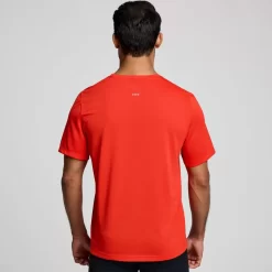 Tops | Clothing*saucony Men's Stopwatch Short Sleeve Infrared