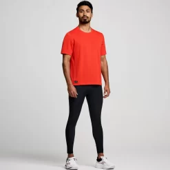 Tops | Clothing*saucony Men's Stopwatch Short Sleeve Infrared