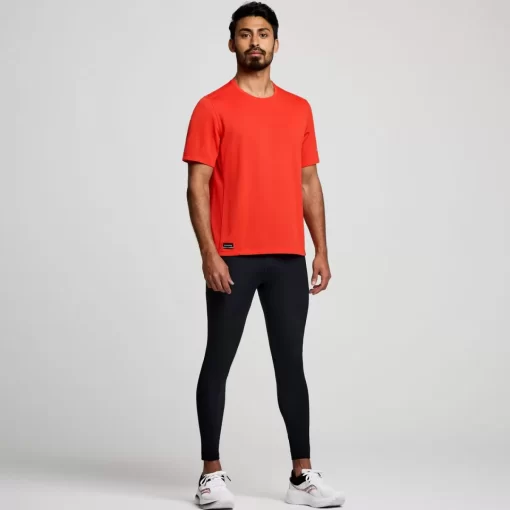 Tops | Clothing*saucony Men's Stopwatch Short Sleeve Infrared