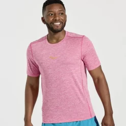 Tops | Clothing*saucony Men's Stopwatch Short Sleeve Flame Quartz Heather