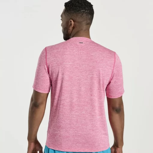 Tops | Clothing*saucony Men's Stopwatch Short Sleeve Flame Quartz Heather