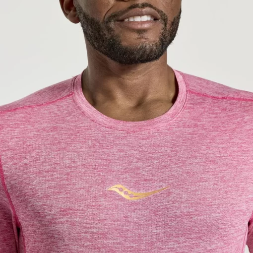 Tops | Clothing*saucony Men's Stopwatch Short Sleeve Flame Quartz Heather