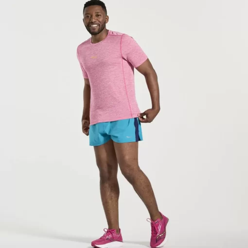 Tops | Clothing*saucony Men's Stopwatch Short Sleeve Flame Quartz Heather