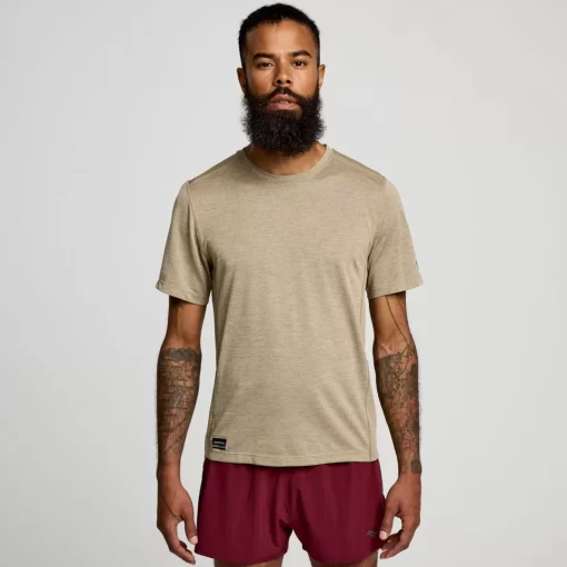 Tops | Clothing*saucony Men's Stopwatch Short Sleeve Coffee Heather