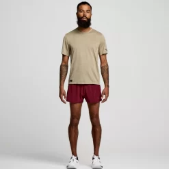 Tops | Clothing*saucony Men's Stopwatch Short Sleeve Coffee Heather