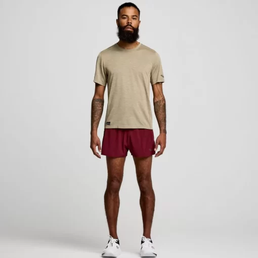 Tops | Clothing*saucony Men's Stopwatch Short Sleeve Coffee Heather