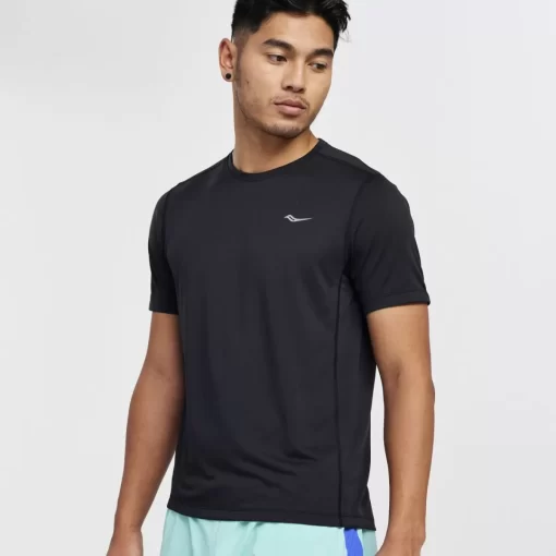 Tops | Clothing*saucony Men's Stopwatch Short Sleeve Black