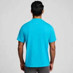 Tops | Clothing*saucony Men's Stopwatch Short Sleeve ViZiBlue