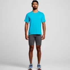 Tops | Clothing*saucony Men's Stopwatch Short Sleeve ViZiBlue