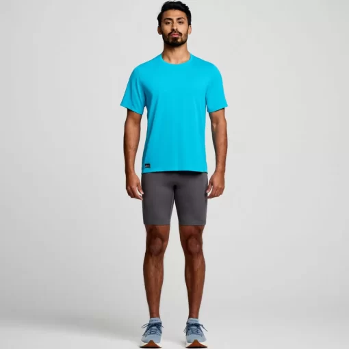 Tops | Clothing*saucony Men's Stopwatch Short Sleeve ViZiBlue