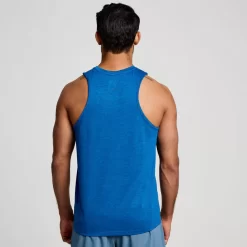 Tops*saucony Men's Stopwatch Singlet Superblue Heather