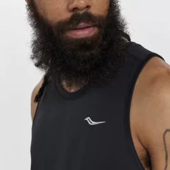 Tops*saucony Men's Stopwatch Singlet Black
