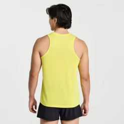 Tops*saucony Men's Stopwatch Singlet Citron