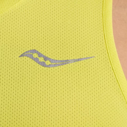Tops*saucony Men's Stopwatch Singlet Citron