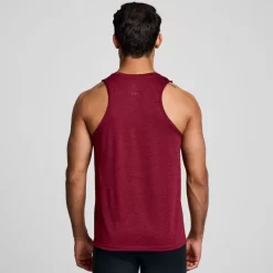 Tops*saucony Men's Stopwatch Singlet Sundown Heather