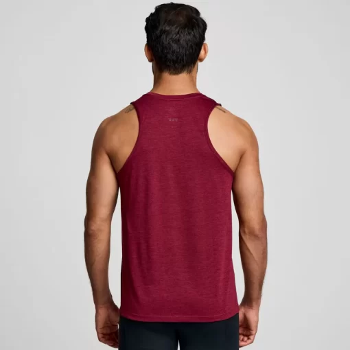 Tops*saucony Men's Stopwatch Singlet Sundown Heather
