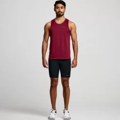 Tops*saucony Men's Stopwatch Singlet Sundown Heather