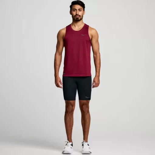 Tops*saucony Men's Stopwatch Singlet Sundown Heather