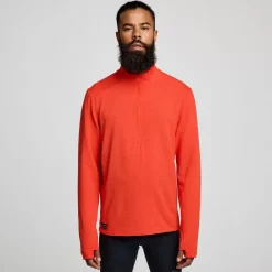 Clothing | Apparel*saucony Men's Triumph 3D 1/2 Zip Infrared Heather
