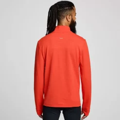 Clothing | Apparel*saucony Men's Triumph 3D 1/2 Zip Infrared Heather