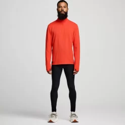 Clothing | Apparel*saucony Men's Triumph 3D 1/2 Zip Infrared Heather